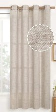 Natural Linen Curtain 1 Panel 52"W 84"L Light Filtering Y37