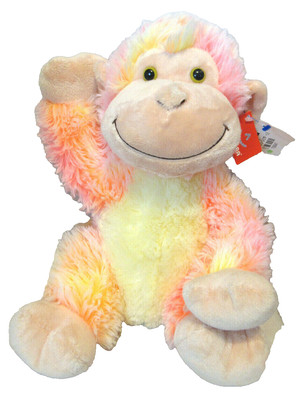 NWT Aurora Plush Cosmo Chimp Fizzles Monkey 12'' Colorful Great Gift Bead Bottom