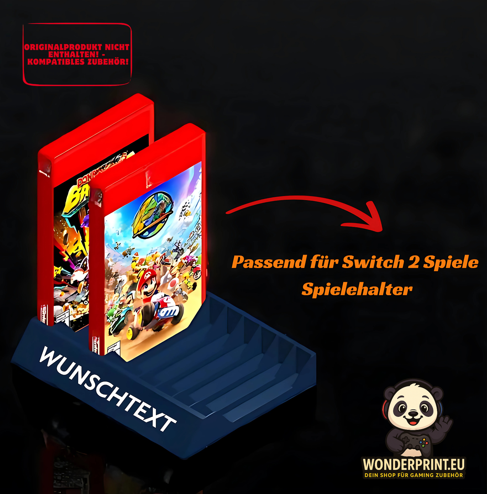 Spielehalter passend für Nintendo Switch 2 Zubehör Spiele Halter Ständer Halterung