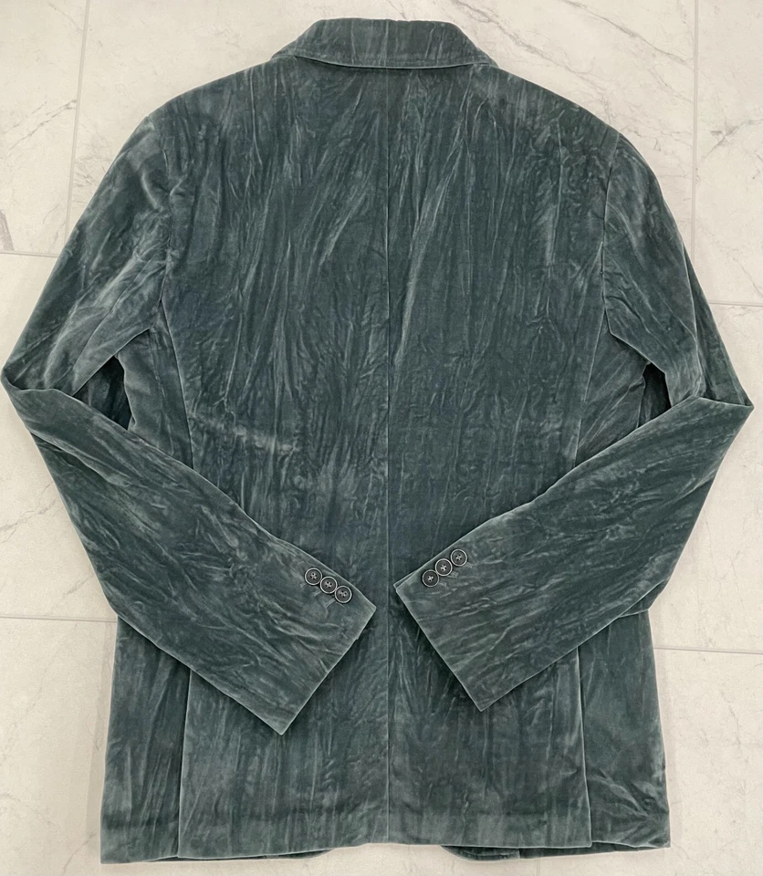 Blazer de terciopelo para hombre John Varvatos en azul aceitado talla:56 nuevo con etiquetas $1498 Foto 3 de 3