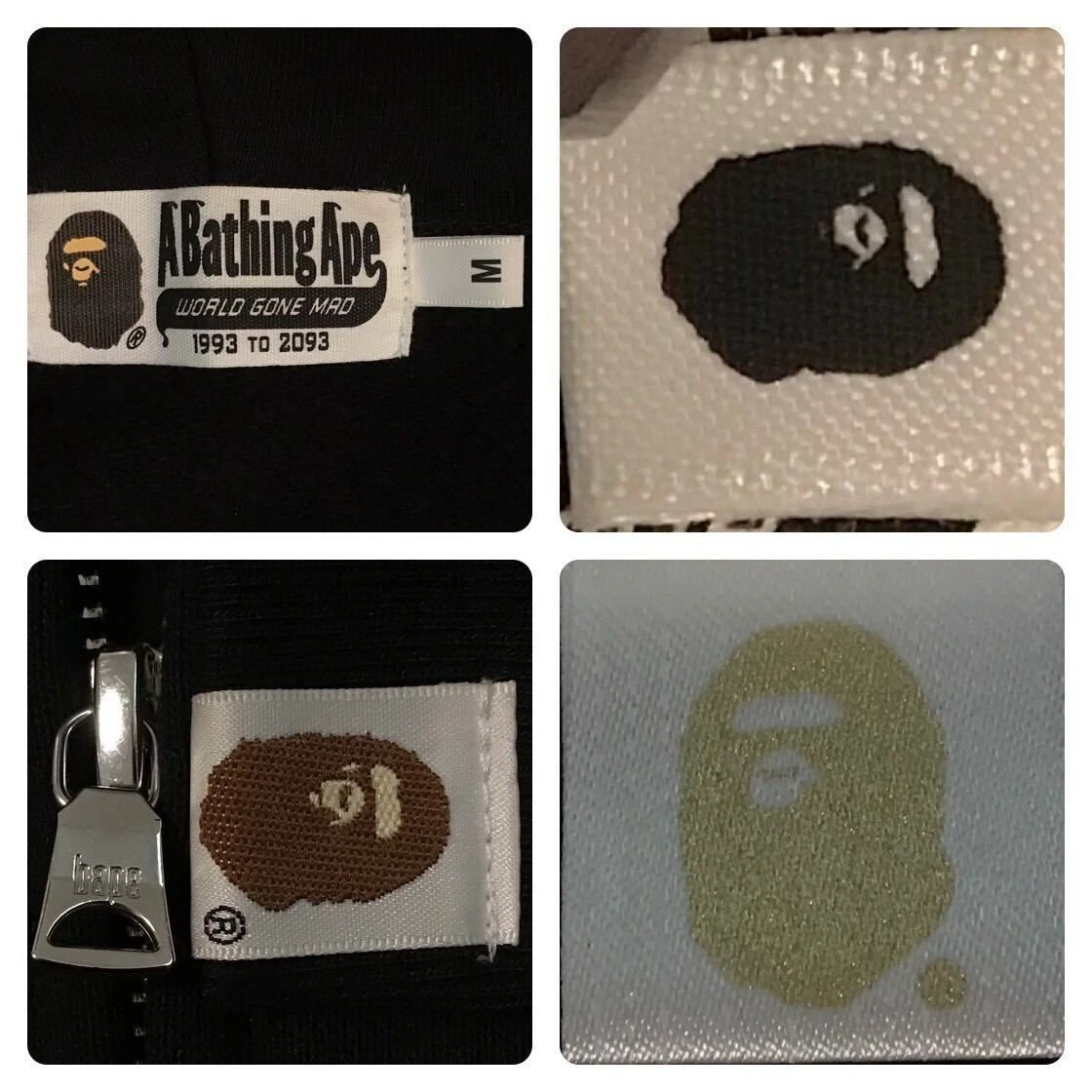 A BATHING APE (BAPE) BAPE EAGLE FULL ZIP HOODIE nero A Bathing Ape taglia M Eagle Parka USATOone