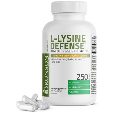 L-Lysine Defense Immune Support Complex 250 Vegetarian Capsules