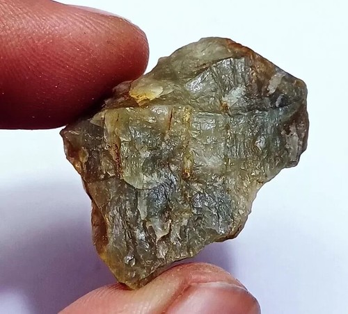 100% Natural Chrysoberyl Cats Eye Rough Loose Gemstone 19.60 Ct With Free Gift - Picture 5 of 8