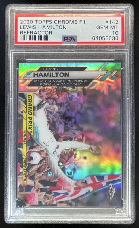2020 Topps Chrome Formula 1 #142 Lewis Hamilton Grand Prix Winners PSA 10