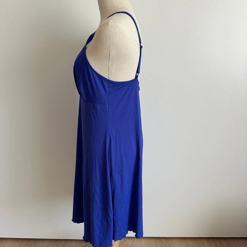 Cabernet Ropa de Dormir Azul Vestido Sin Mangas Correas Ajustables Mujer Mediano *Pequeña Mancha Foto 4 de 4