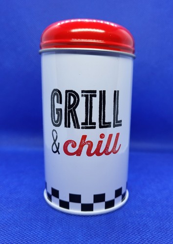 Grill & Chill And Fire Up The Grill Tin Can Salt & Pepper Shakers - Picture 2 of 5