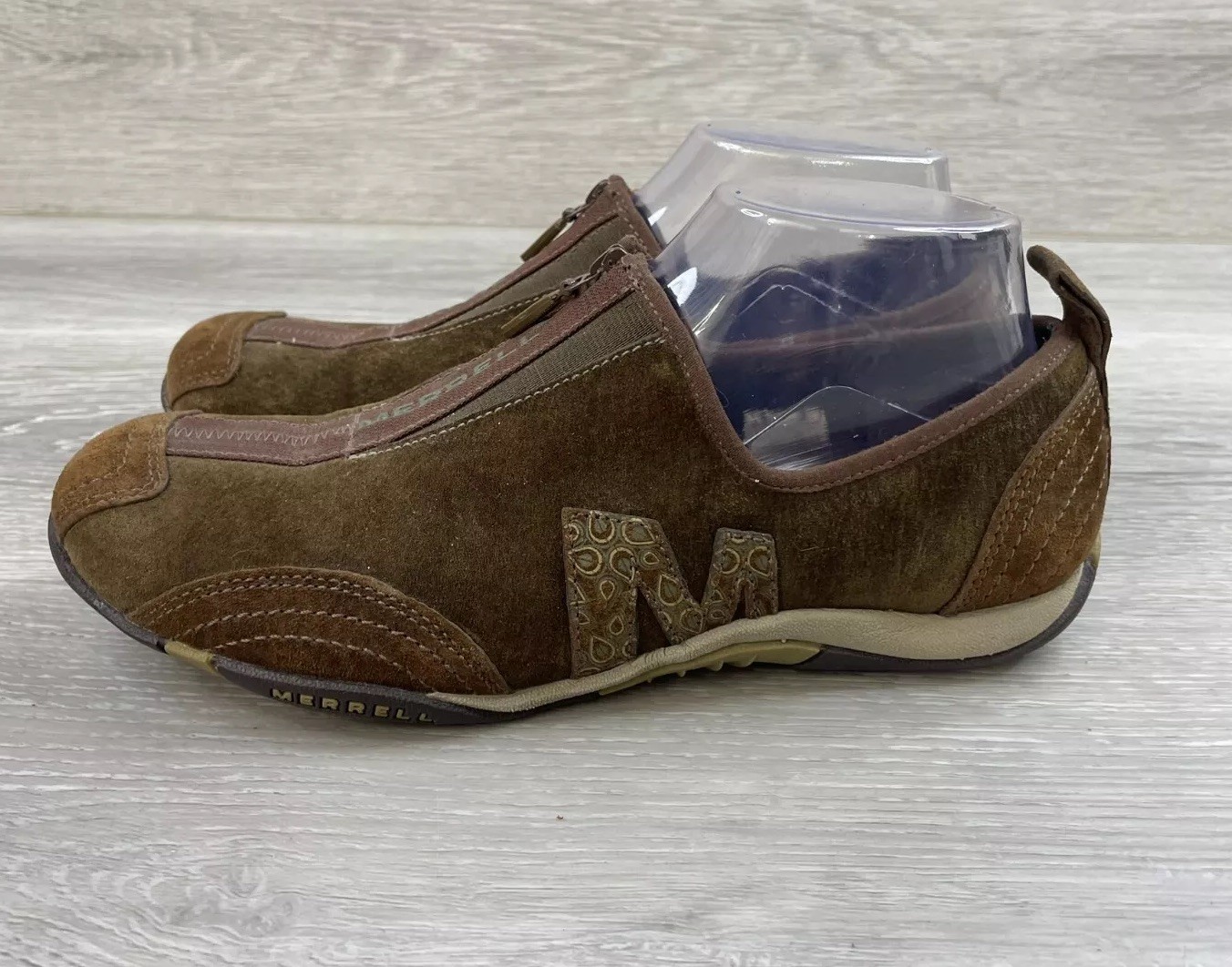 Merrell Barrado sneaker donna 8 5 pelle marrone scarpe comode casual