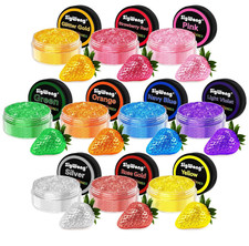 Edible Glitter - 10 Colors Luster Dust Edible Set for Drinks, Food Grade Edible