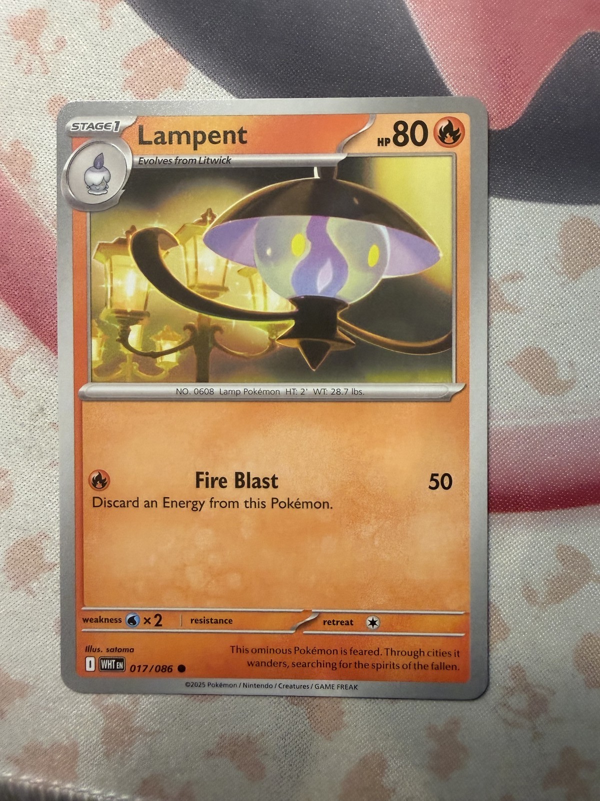 Lampent Common SV: White Flare 017/086 NM English Pokemon Card