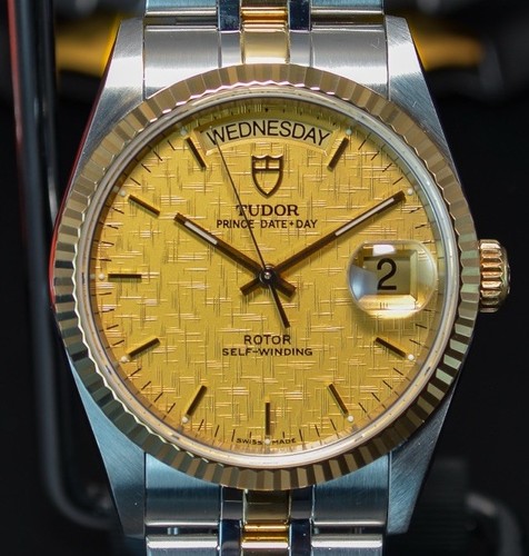 Tudor Prince Day Date 76213 - 36mm - Two tone - Gold Linen Dial - Recent Polish