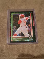 DEION SANDERS 2025 Donruss Optic BLACK DISCO PRIZM #32 Cincinnati Reds
