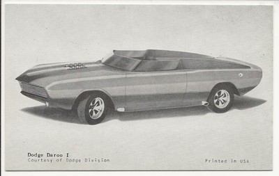Dodge Daroo I prototype sports car Arcade Card Exhibit Supply Co.
