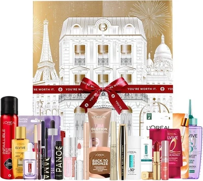 L'Oréal Paris 2025 24-Day Festive Beauty Advent Calendar Gift Set-Oven 240£