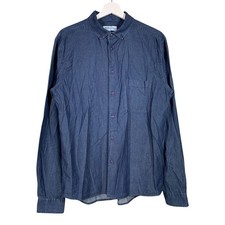 YMC You Must Create Denim Shirt Medium Mens Blue Chore Oasis Gallagher Oi Polloi