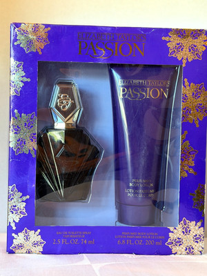 2 pc set Elizabeth Taylor Passion 2.5oz EDT SPRAY 6.8 oz PERFUME BODY LOTION NEW