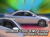 Windabweiser Regenabweiser Heko FüR Honda Civic Coupe 2001-2005 3-TüRer 2-Tlg