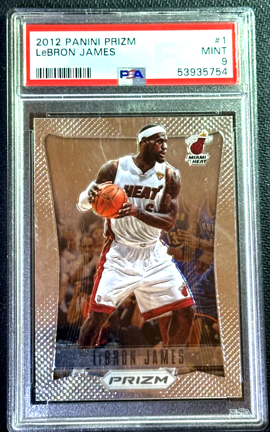 2012-13 Panini Prizm Basketball Lebron James #1 Miami Heat PSA 9 MINT
