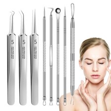 Acne Needle Blackhead Remover Pimple Blemish Comedone Extractor Tweezer Tool Kit