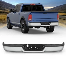 Chrome Rear Bumper Without Sensor Hole For 09-19 Dodge Ram 1500 10-12 2500 3500
