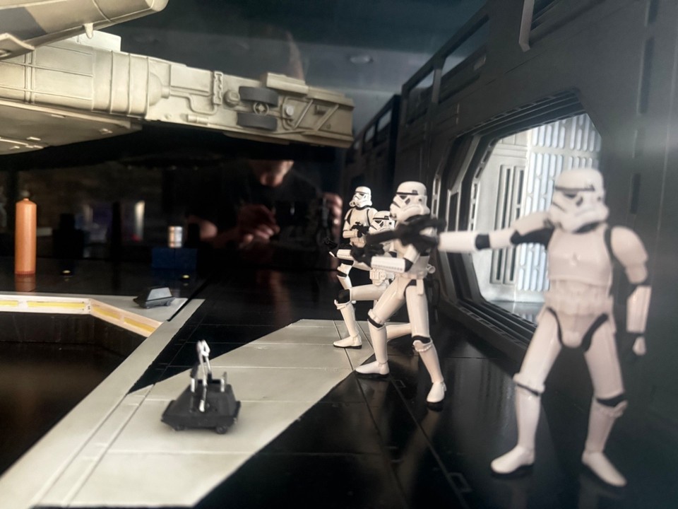 Death Falcon Star Wars Atticus Millenium Falcon Death Star Diorama | eBay