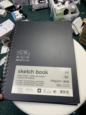 Winsor & Newton 6673003 Spiral-Skizzenbuch, 50 Blatt, 170 g/m², DIN A4, natur W