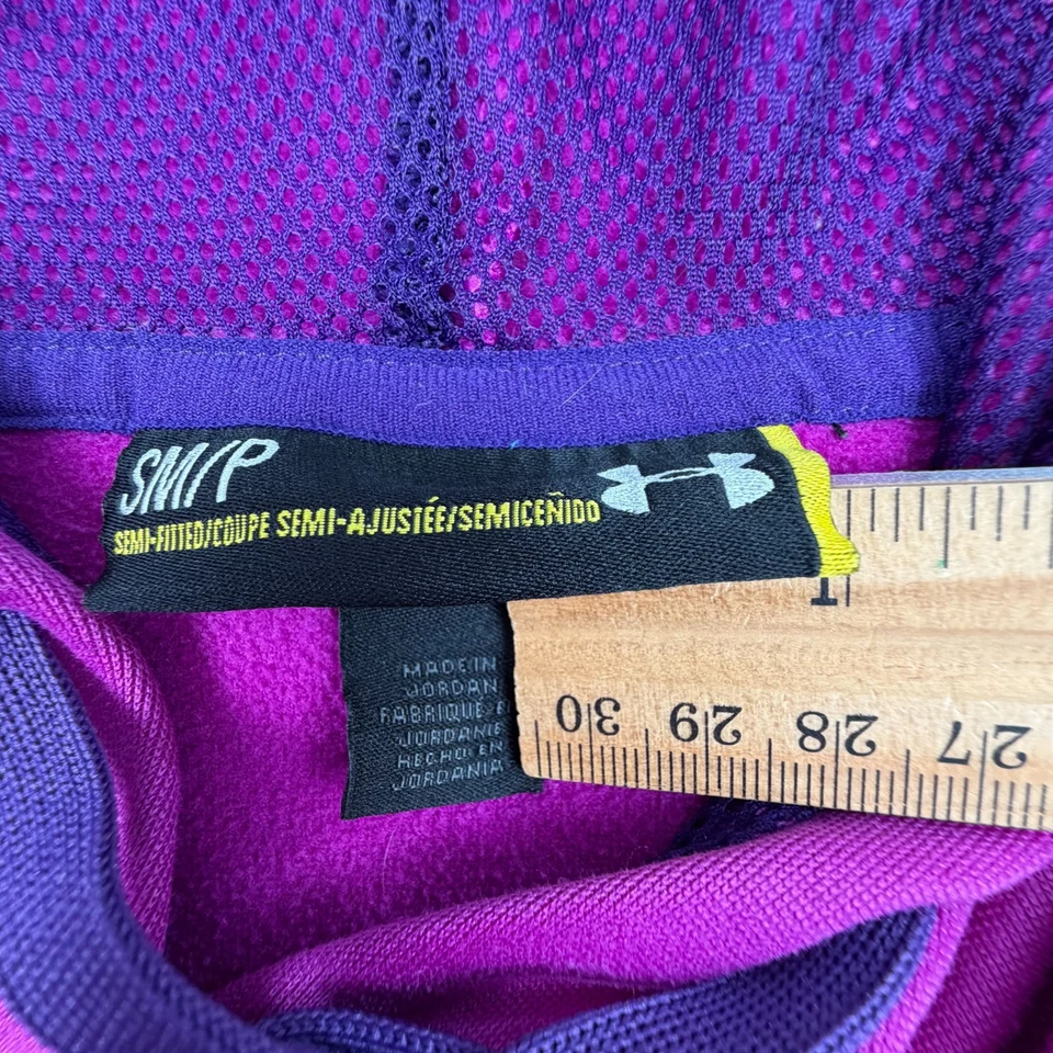 Sudadera con capucha Under Armour para niña semi-ajustada pequeña magenta púrpura Foto 4 de 4