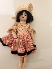 ANCIENNE POUPÉE BLEUETTE de 29 cm tête en composition avec tenues EUR