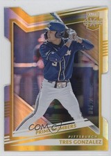 2022 Elite Extra Edition Prime Numbers Gold Die-Cut 8/10 Tres Gonzalez #140 0e4z