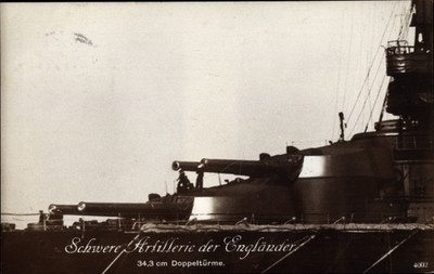 Postcard British Warship, HMS, Heavy Artillery of the English,... - 10596635