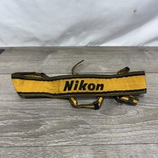 Nikon AN-6Y Yellow / Black Vintage Camera Neck Strap w/ Metal Buckles Nikon AN-6