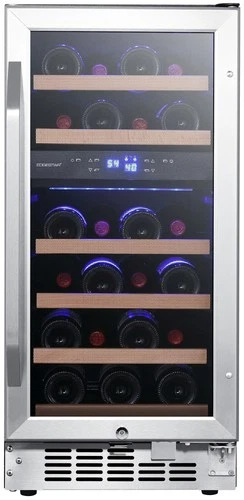 EdgeStar CWR263DZ 15"W 23 Bottle Built-In Dual Zone Wine Cooler - Stainless - Picture 1 of 12