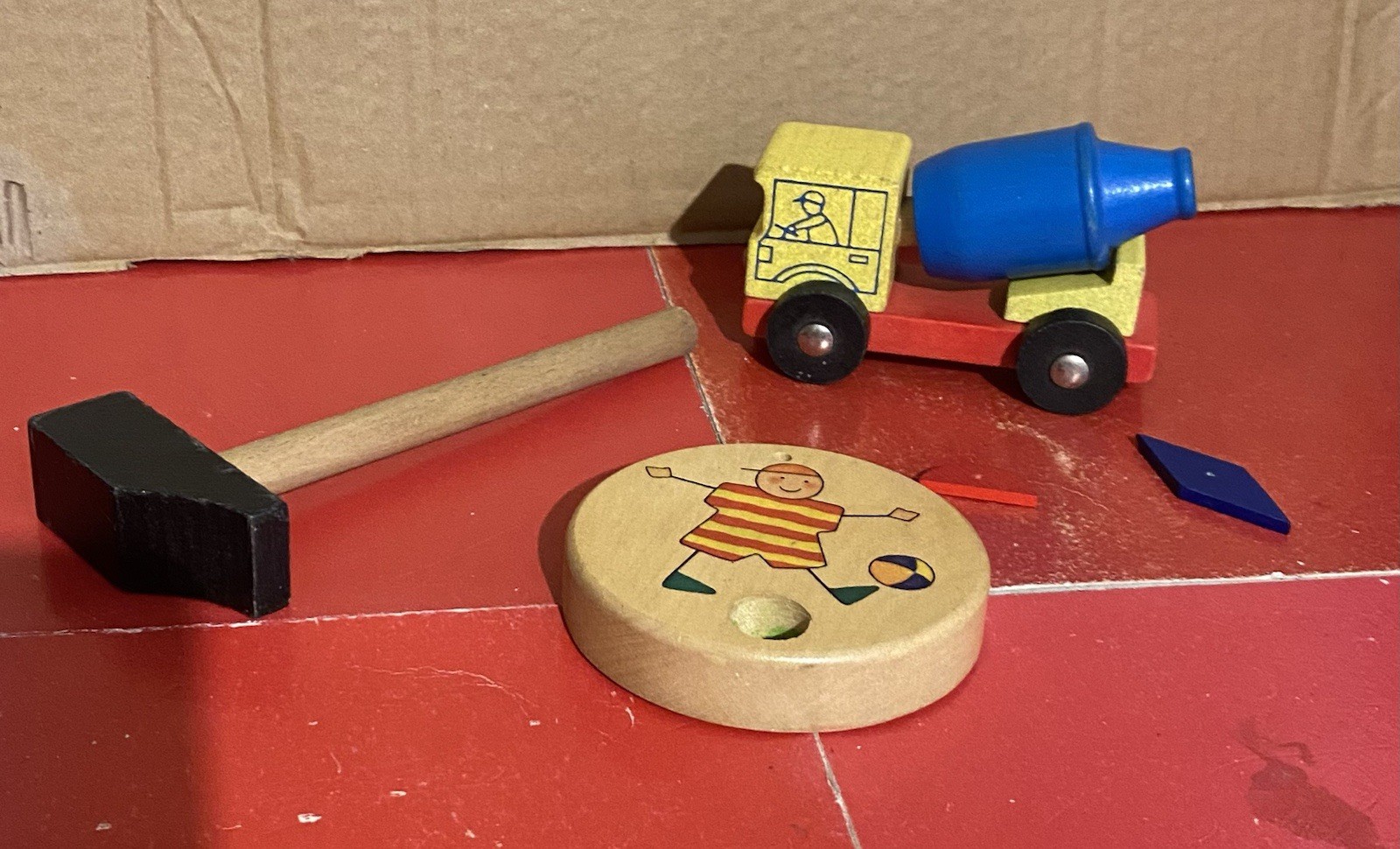 Lotto 5 Giochi In Legno da Bimbo Vintage Rif. Mod. 46