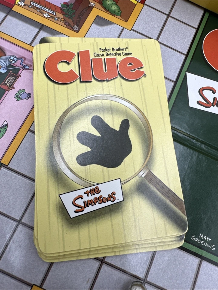 Juego de pistas de Los Simpson Parker Brothers 100 % piezas completas de peltre de colección 2000 en muy buena condición Foto 2 de 4