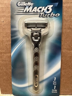 GILLETTE Mach 3 Turbo Men's Razor SEALED 2001 Vintage New Old Stock Estate Find 
