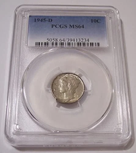 1945 D Mercury Dime MS64 PCGS Toned