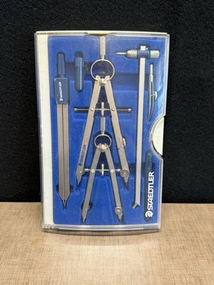 COMPLETE 7 Piece Vintage Staedtler MARS SUPERBOW Compass Set - Model # 553 (?)