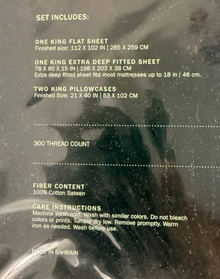 Ralph Lauren KING Sheet Set Dunham Violet 4 pc Sateen Extra Deep 300 Sealed New - Image 4 of 4