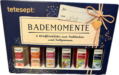  TETESEPT 6er Geschenkset ''Bademomente'' 6x 20ml Wohlfühlbäder Badezusatz vegan