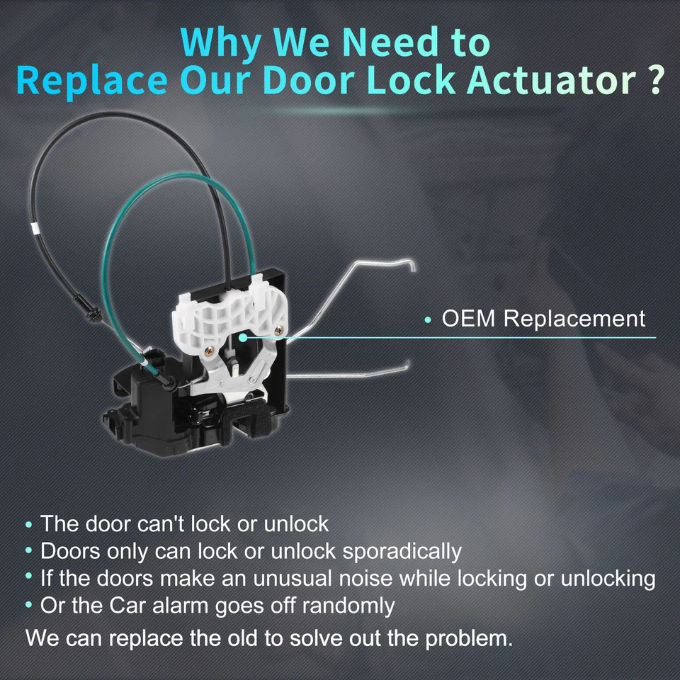 Piece of 1 Front Right Side Door Lock Actuator Motor fit for Kia Spectra SX - Image 3 of 4