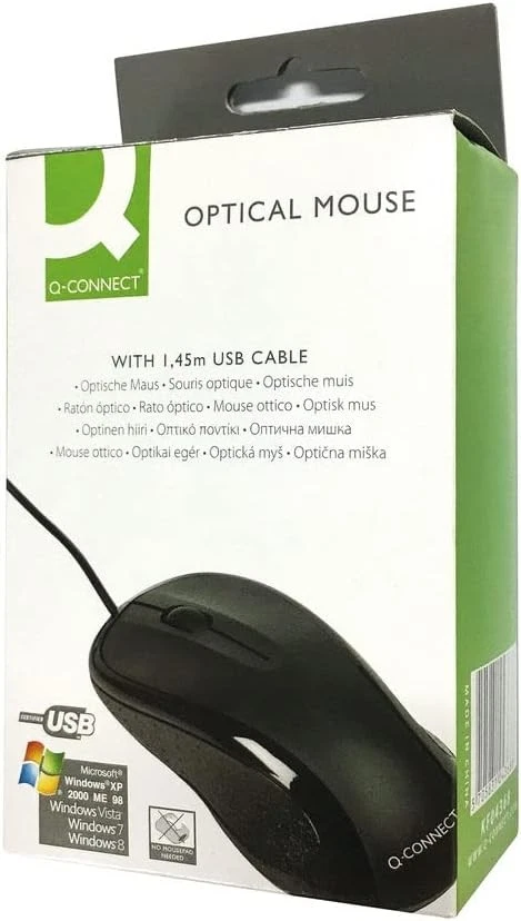 Q-Connect KF04368 Scroll Wheel Mouse - Black/Silver - Image 4 of 4