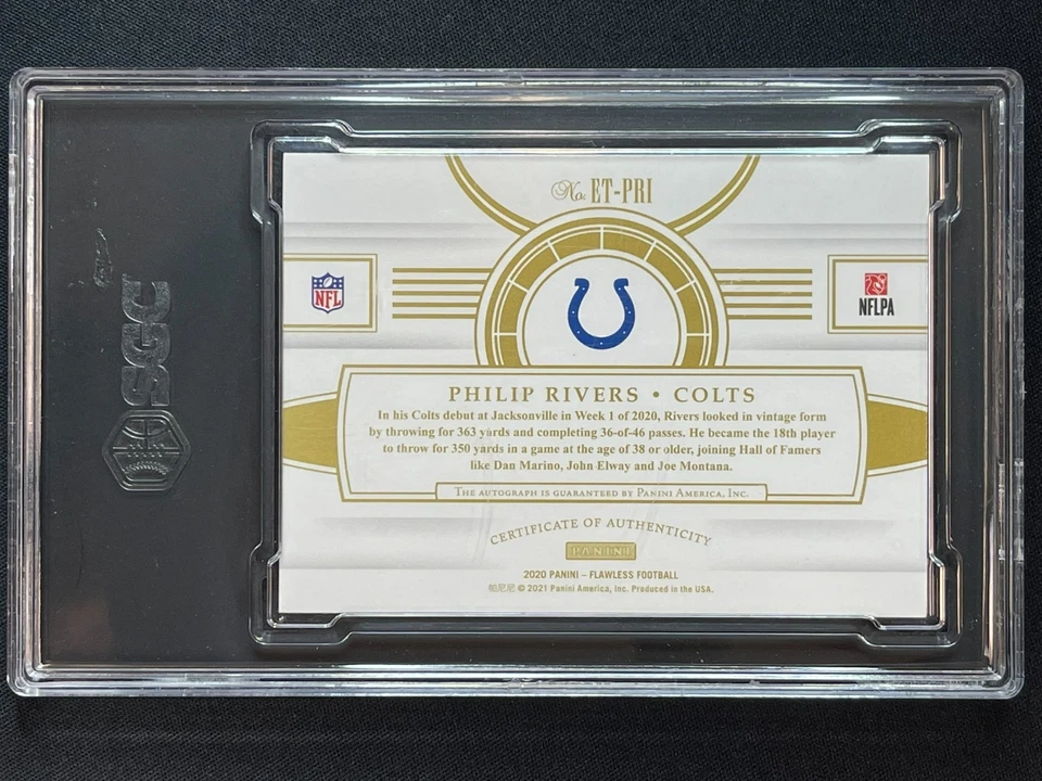 SGC 10/10 飞利浦车队/10 签名卡亲笔签名 2020 年 FLAWLESS NFL 球队 SSP 1 — 第 2/2 张图片