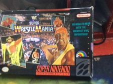WWF Super WrestleMania SNES Super Nintendo Complete W/ Manual.