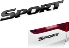 2PCS Sport Emblem Car Decal, 3D Metal Car Side Fender Rear Trunk Adhesive black