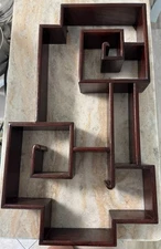 Chinese Ming Style Rosewood Hardwood Wall Display Curio Shelf 24"x 14"x 3"