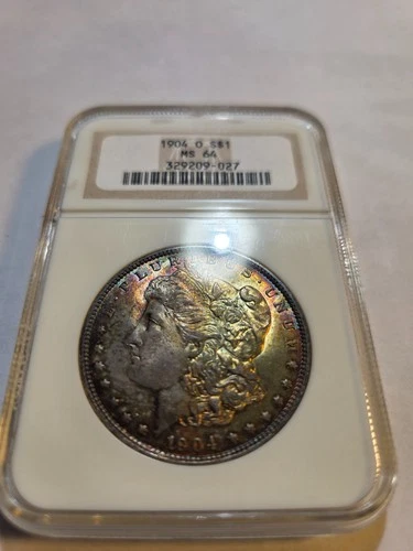 1904 O Morgan Silver Dollar NGC MS64 toned *combine shipping* certified 4