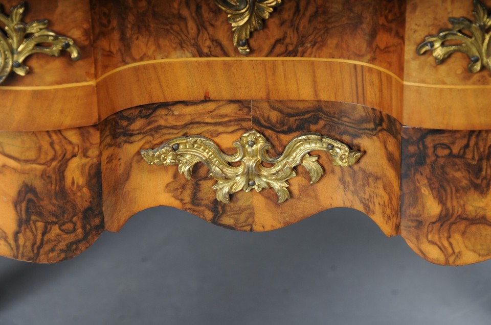 Beautiful Antique Dresden Chest of Drawers, Oak with Walnut Veneer