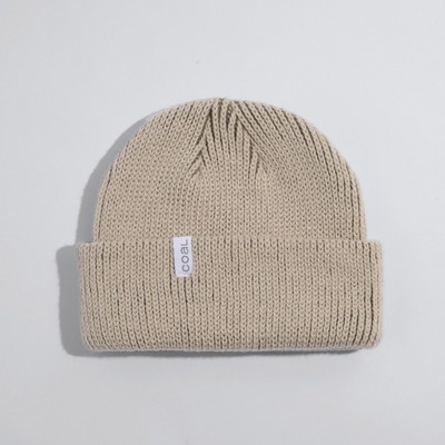 Coal Frena Acrylic Thick Rib Knit Cuffed Slouch Beanie Ceramic Rib Unisex OSFM