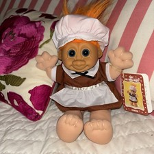 Vintage 10 Inch Russ Sarah Wee Troll Kidz Pilgrim Orange Hair Soft Tags