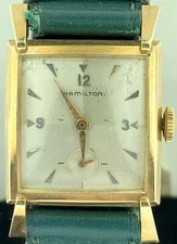 Vintage Hamilton Trent 22 Jewels Art Deco 1955 Manual Wind Men's Watch Running