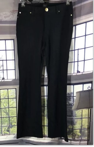 IMAN Global Chic 2 Short NWT Ponte Boot Pants Black Pretty! 🧡 - Picture 4 of 10